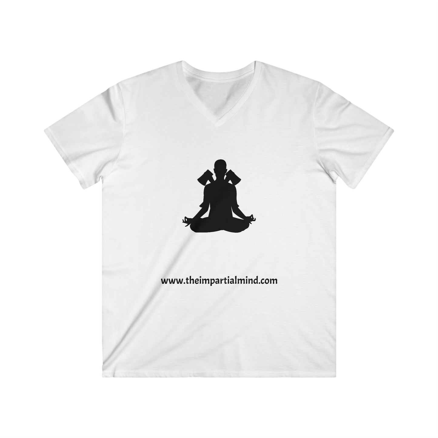 Men's Fitted V-Neck Short Sleeve Tee - The trained warrior