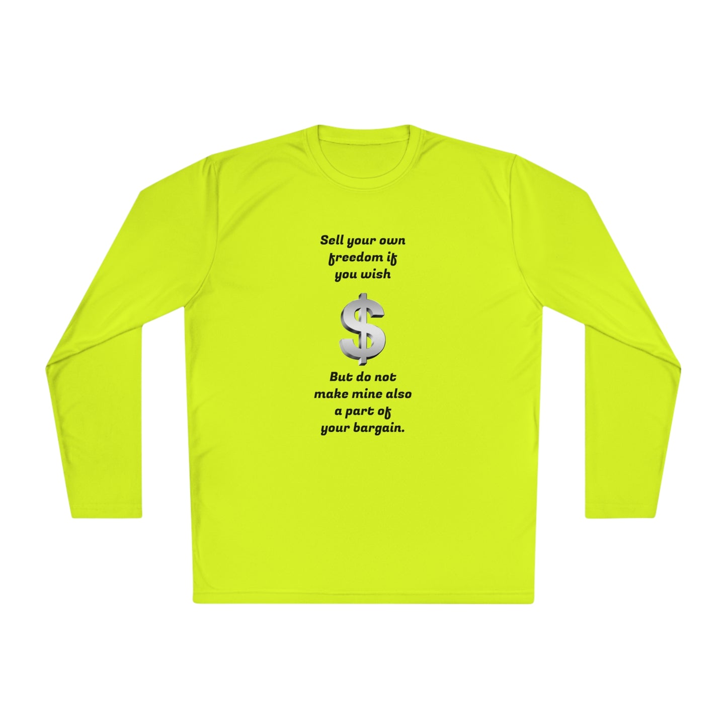 Men's Lightweight Long Sleeve Tee - Sell your own freedom...