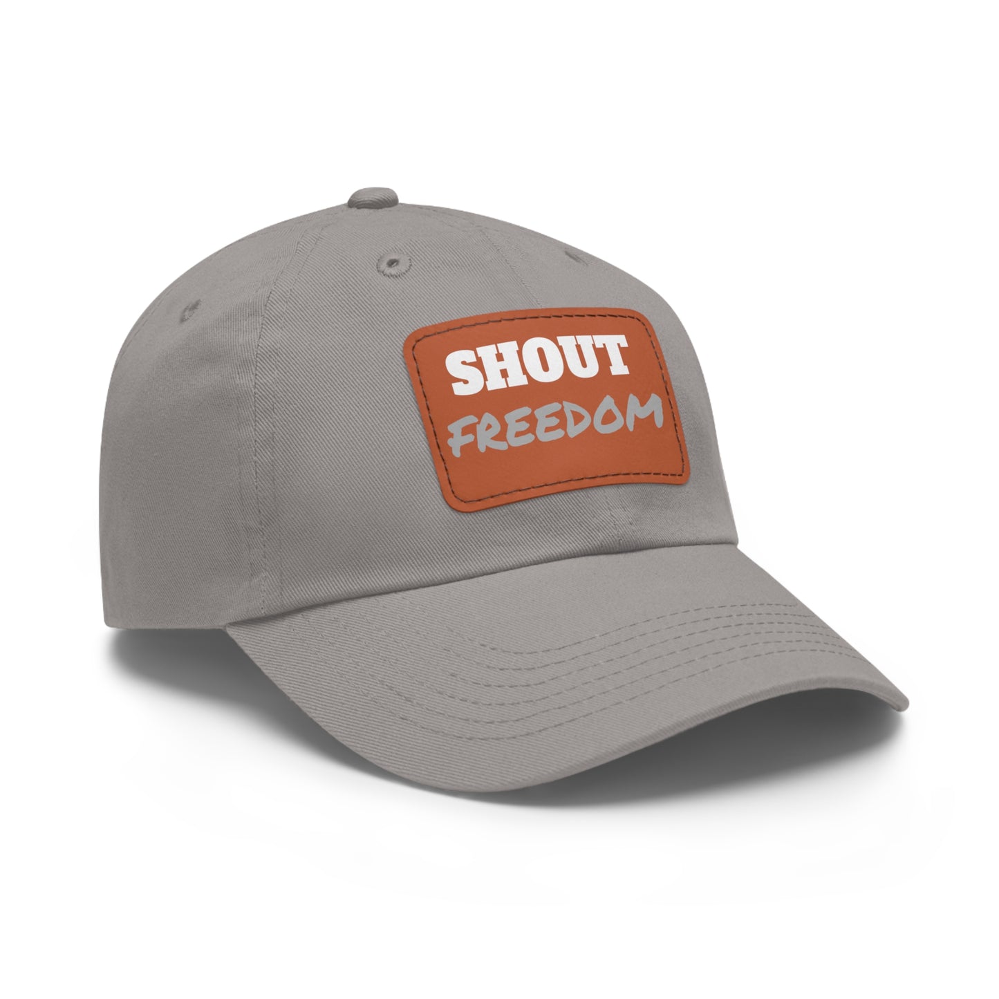 Hat with Leather Patch (Rectangle) - SHOUT FREEDOM