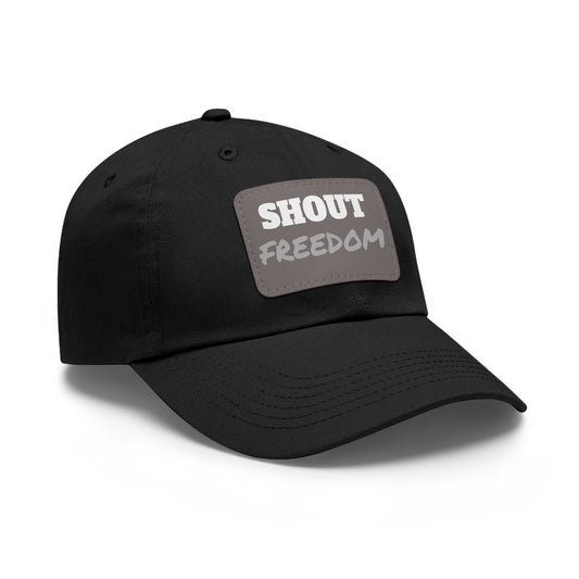 Hat with Leather Patch (Rectangle) - SHOUT FREEDOM