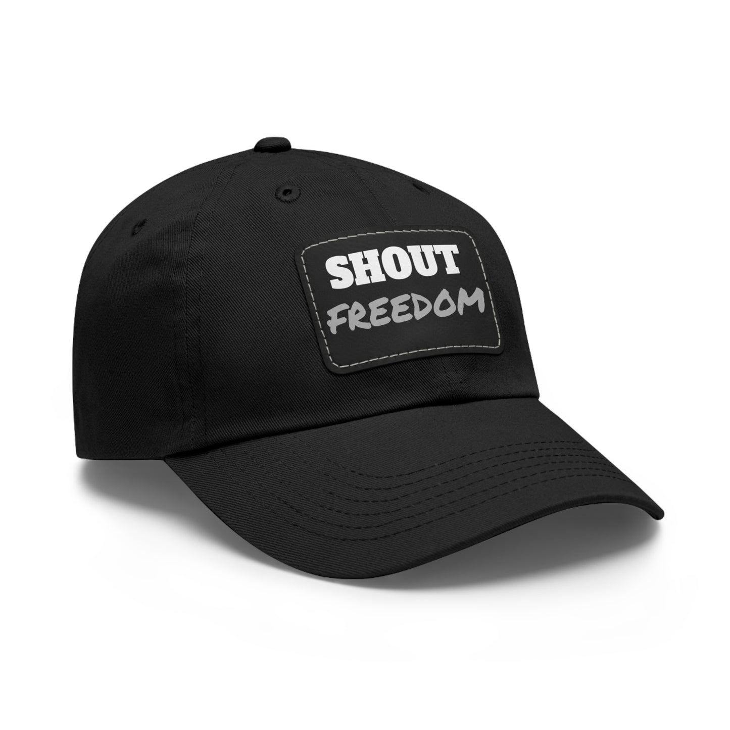 Hat with Leather Patch (Rectangle) - SHOUT FREEDOM