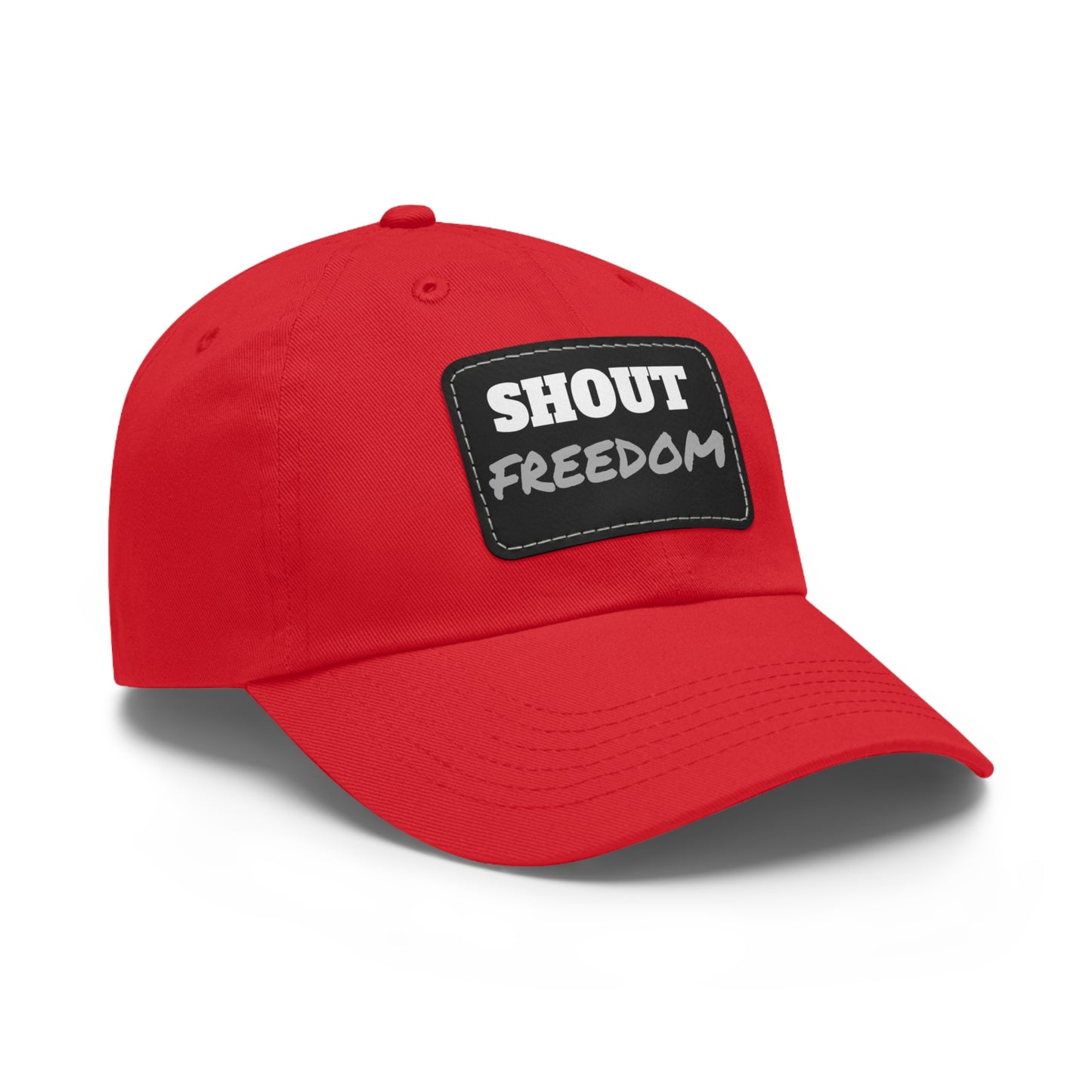 Hat with Leather Patch (Rectangle) - SHOUT FREEDOM