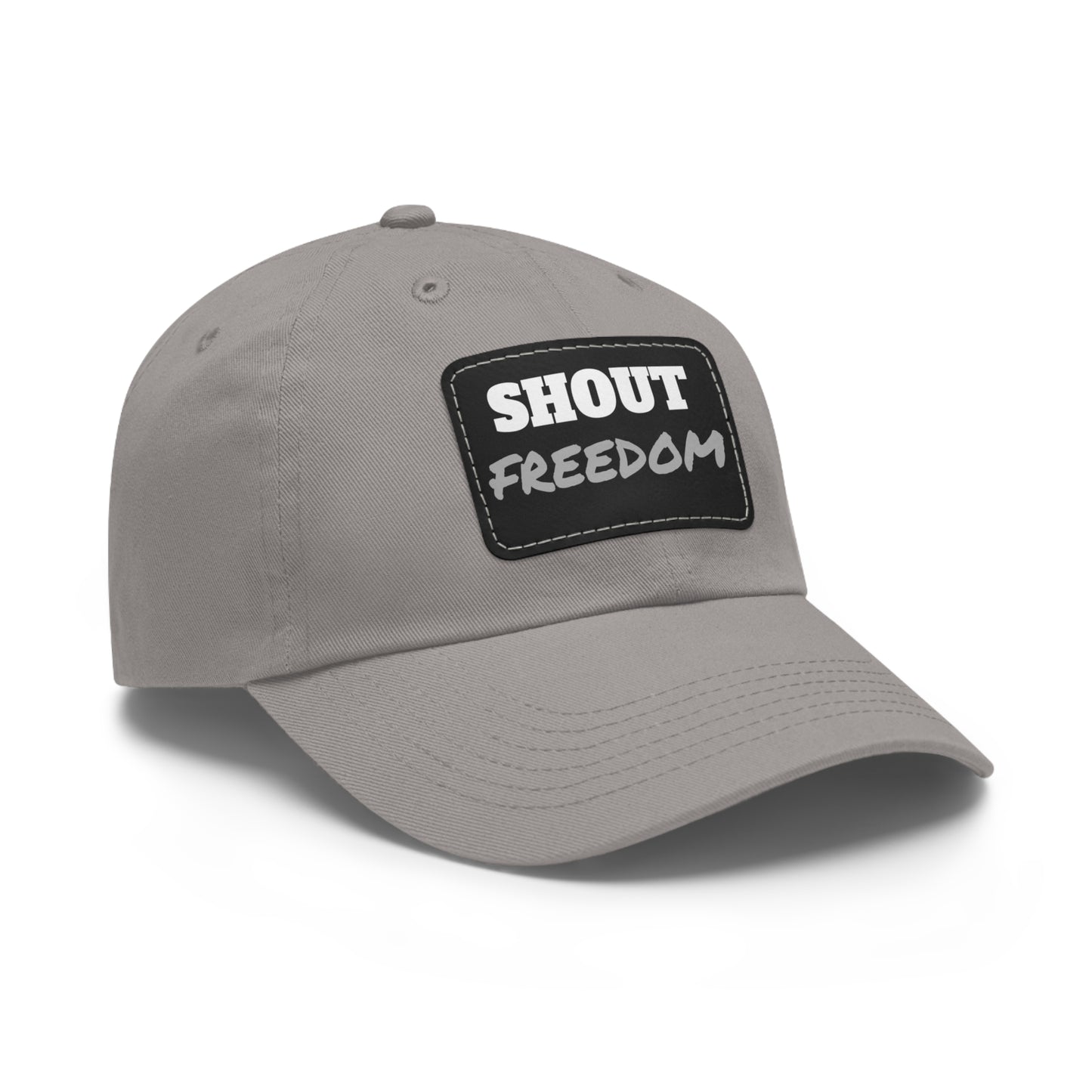 Hat with Leather Patch (Rectangle) - SHOUT FREEDOM