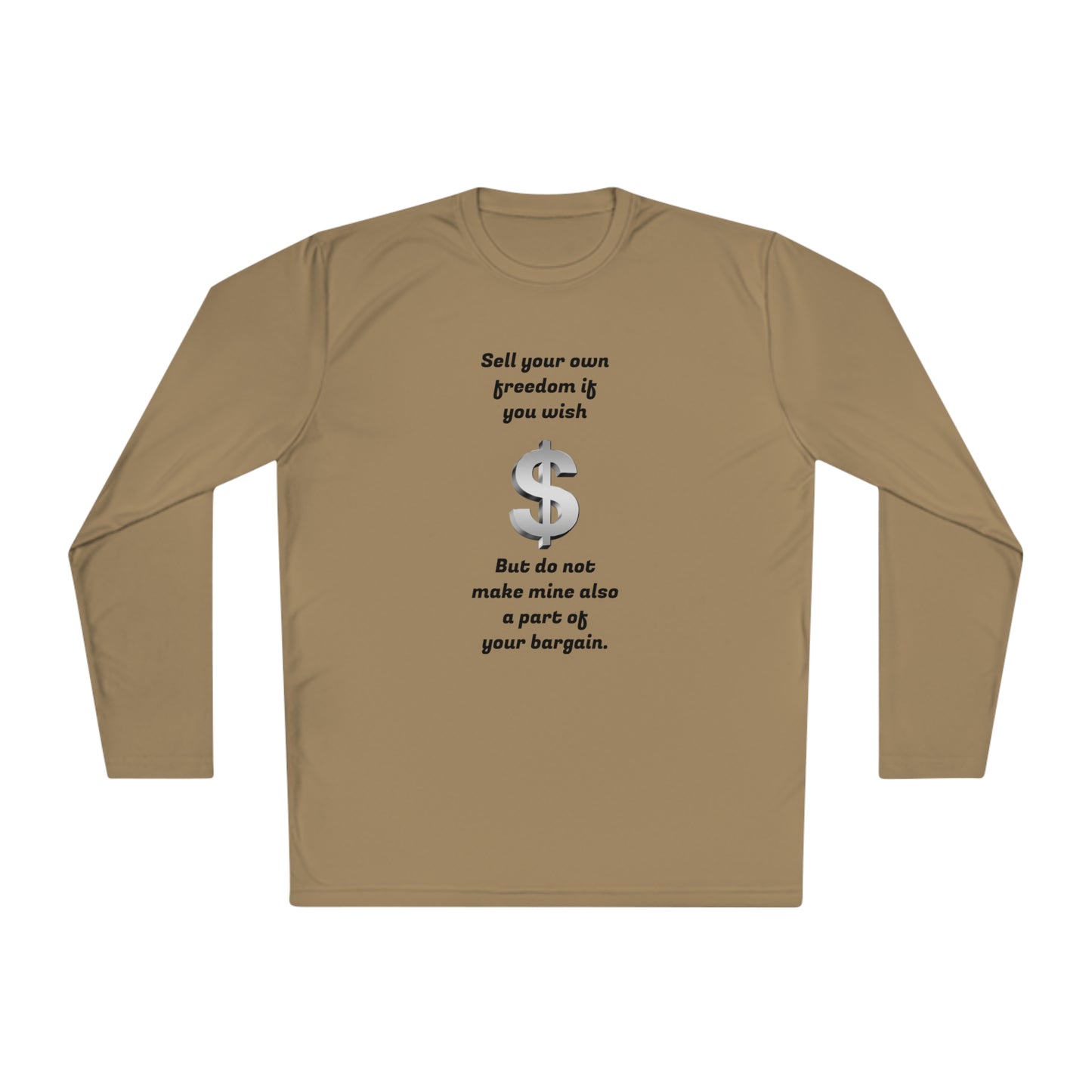 Men's Lightweight Long Sleeve Tee - Sell your own freedom...