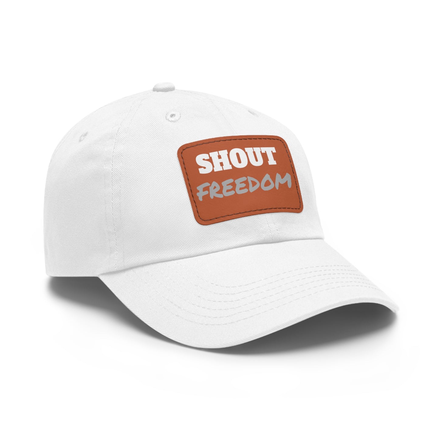 Hat with Leather Patch (Rectangle) - SHOUT FREEDOM