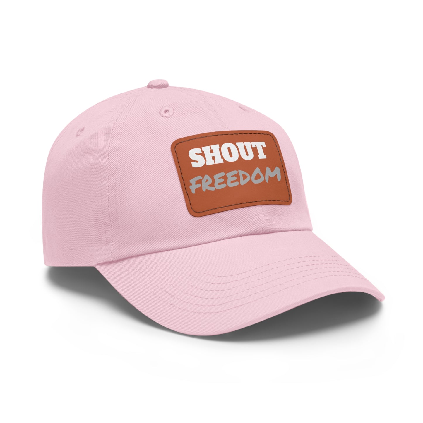 Hat with Leather Patch (Rectangle) - SHOUT FREEDOM