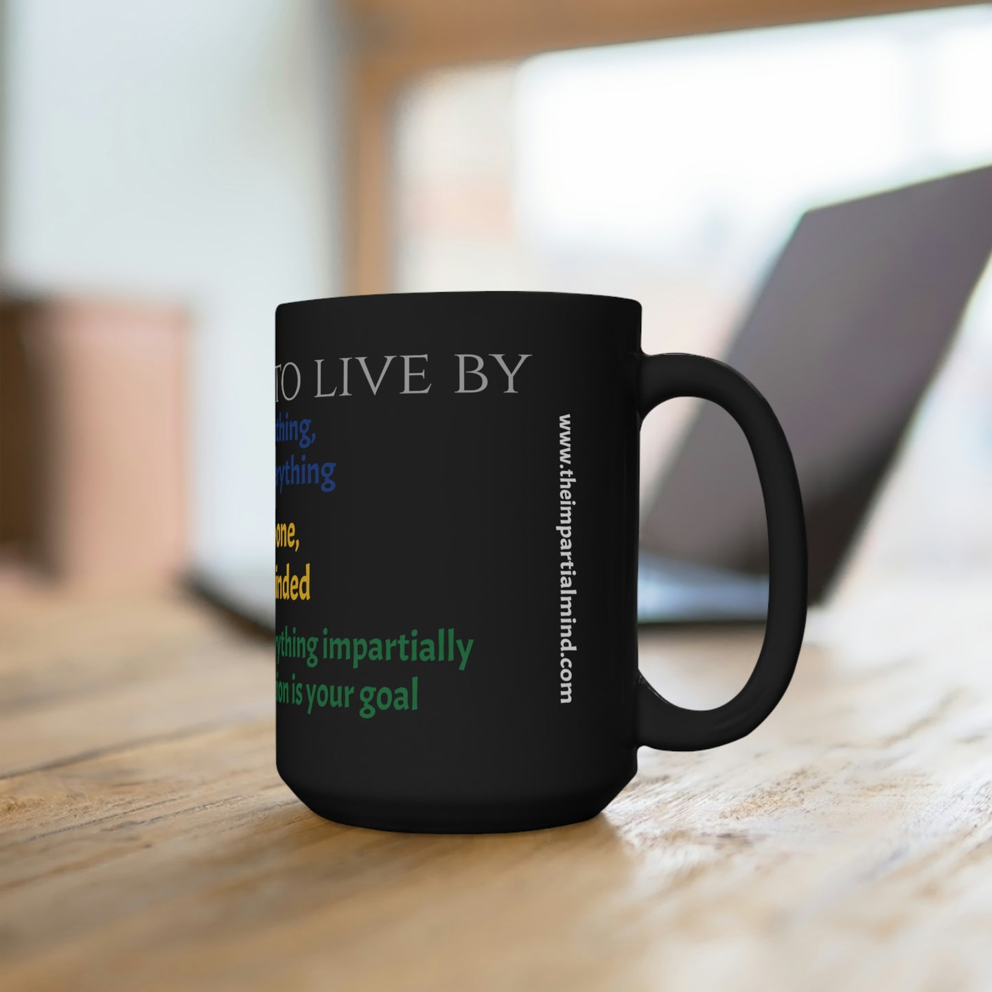 Black 15oz Mug - The ABC rules to live by