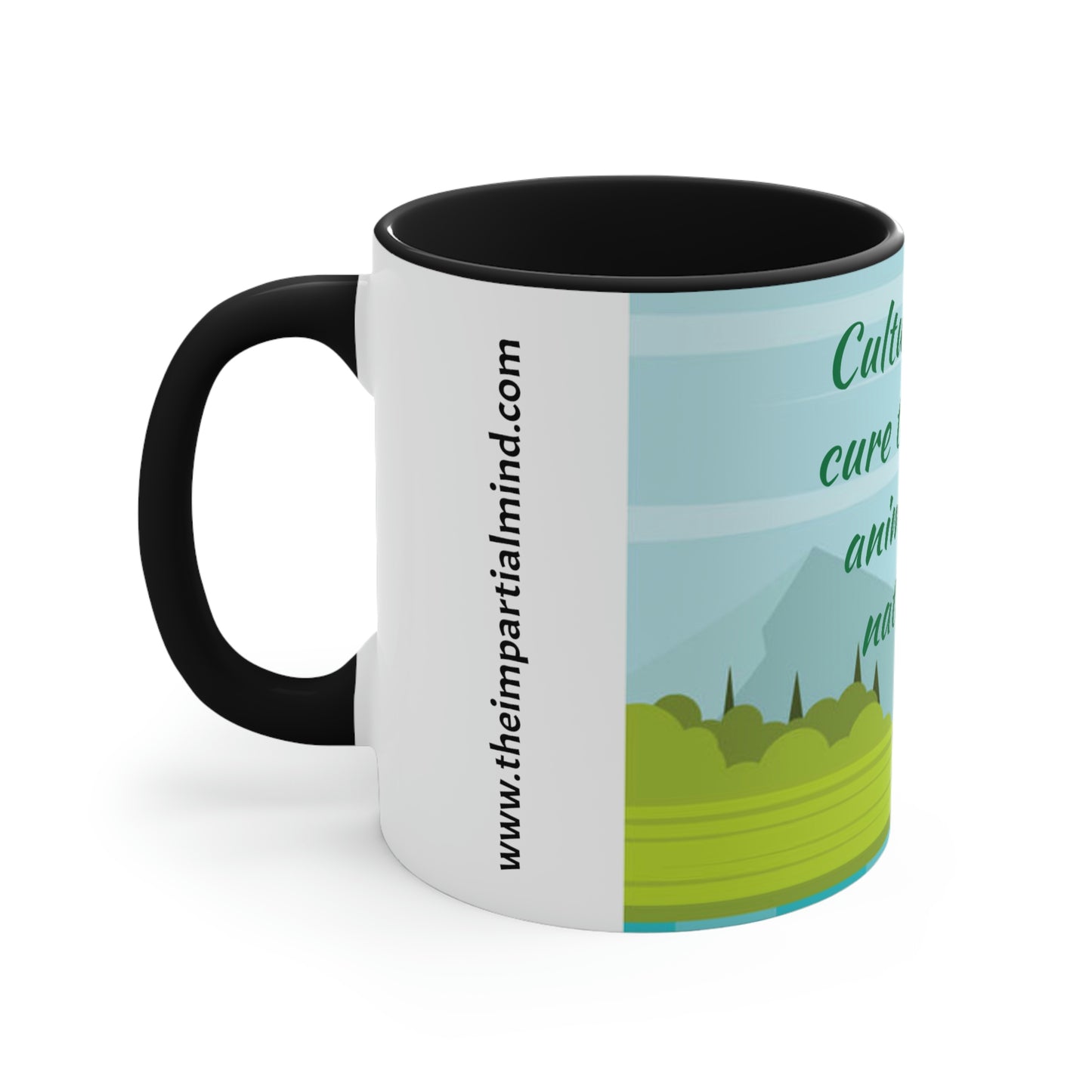 Accent Coffee Mug, 11oz - Culture cannot cure the human animal of the nature it is.