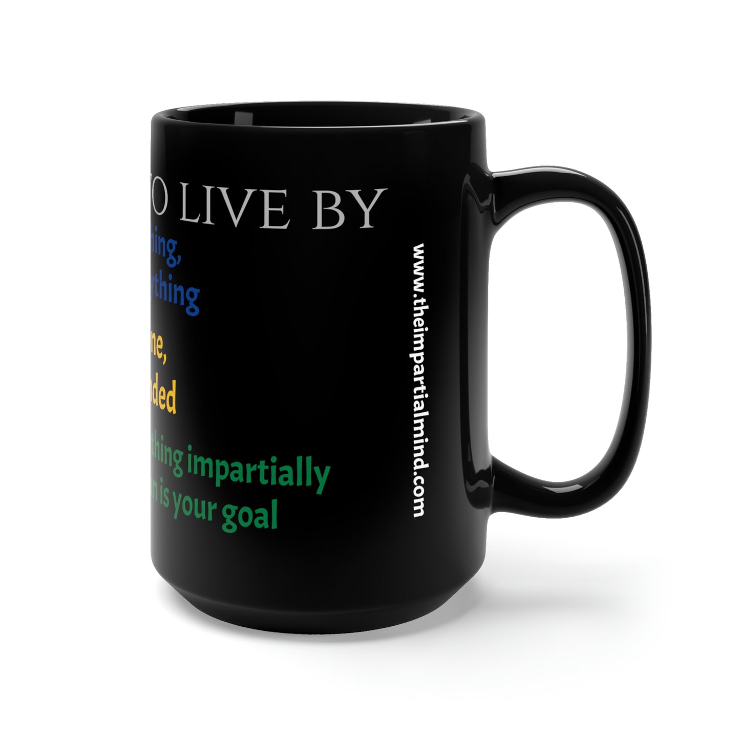 Black 15oz Mug - The ABC rules to live by