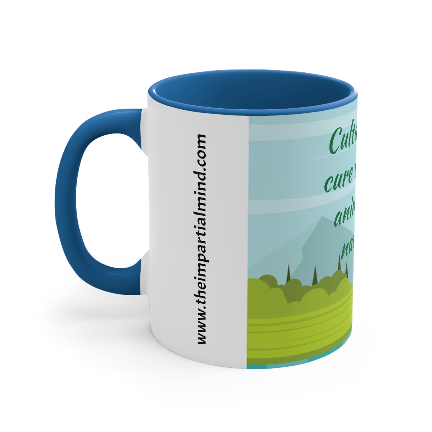 Accent Coffee Mug, 11oz - Culture cannot cure the human animal of the nature it is.