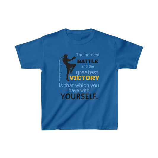 Children's Heavy Cotton™ Tee - The hardest battle and the greatest victory