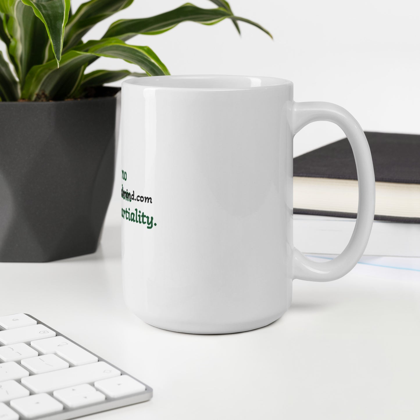 White glossy mug - There is no true freedom without impartiality